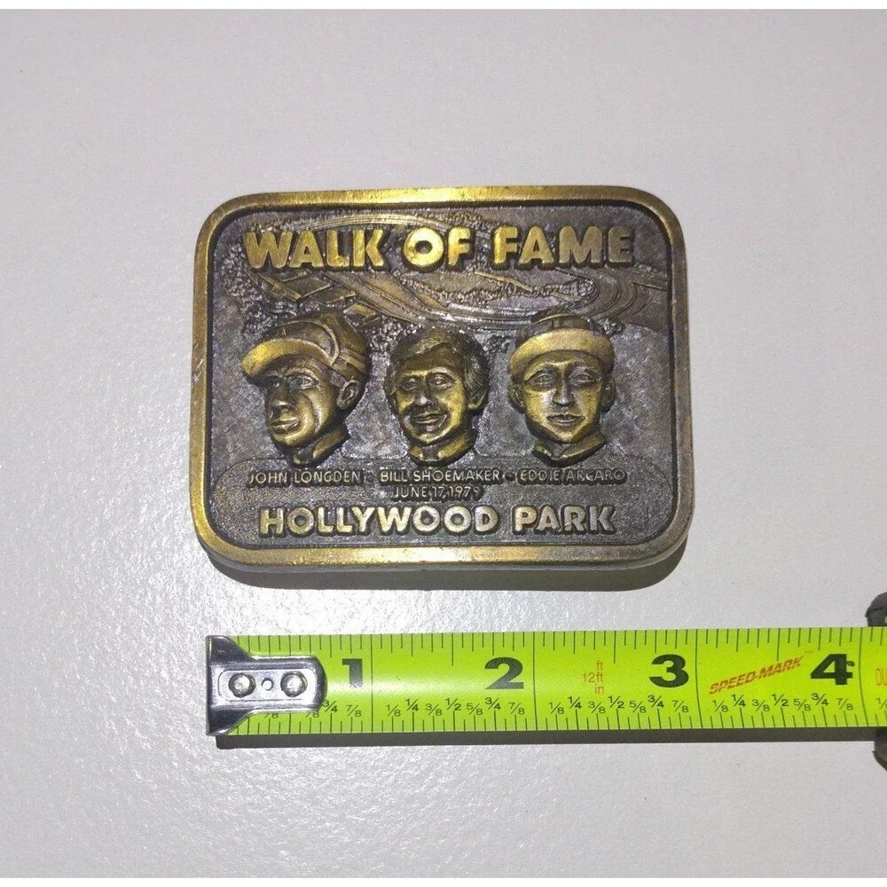 A Vintage Belt Buckle Commemorating the Hollywood Park Walk of Fame,